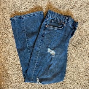 Straight Leg Blue Jeans